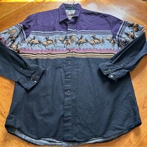 Vintage Roper Bull Rider Pearl Snap Shirt